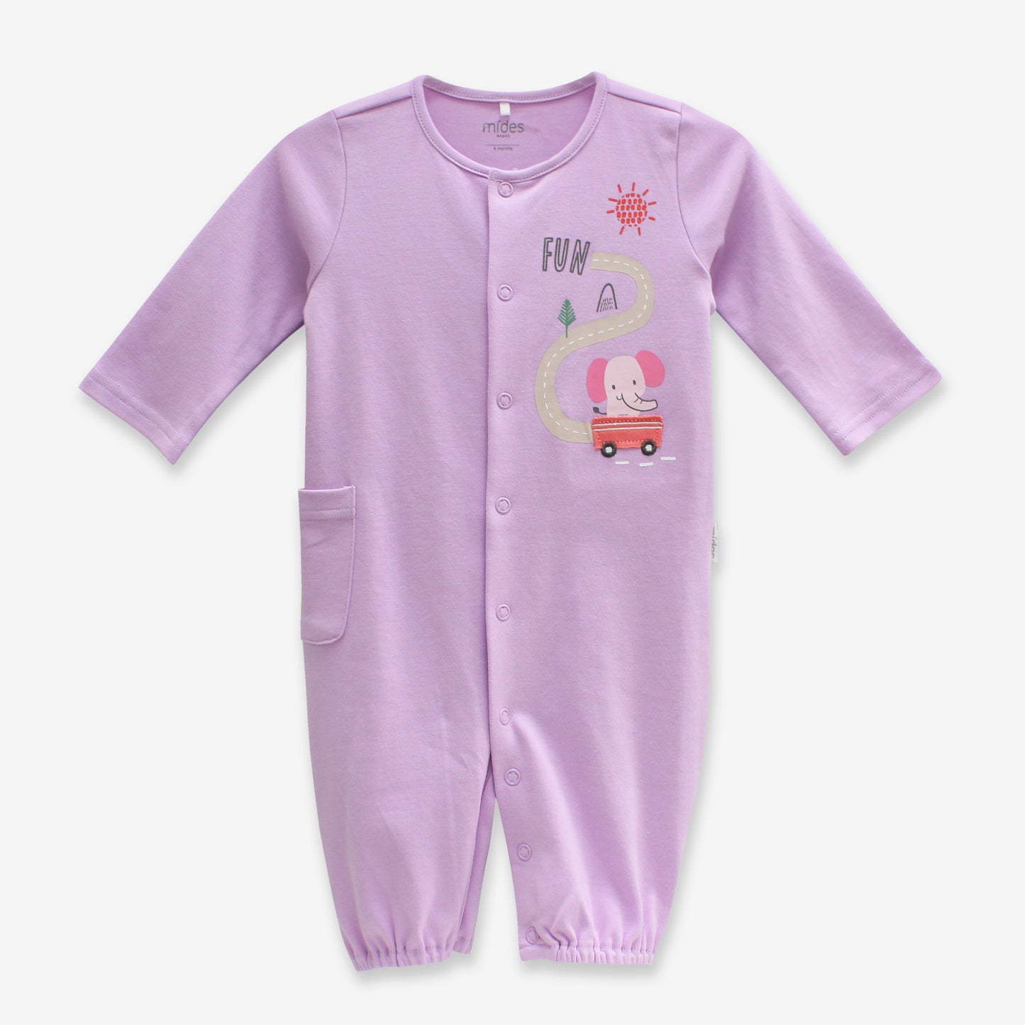 嬰兒 開胸長袖兩用袍