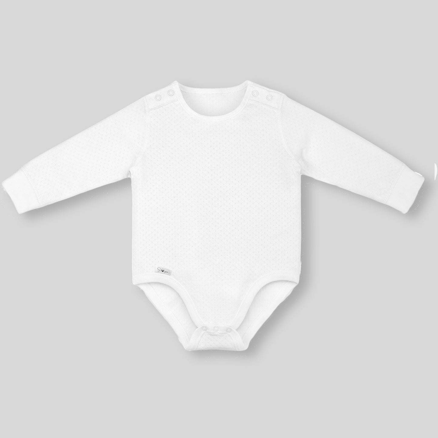 MiDes Open Long Sleeve T-Shirt - Jacquard - Cream