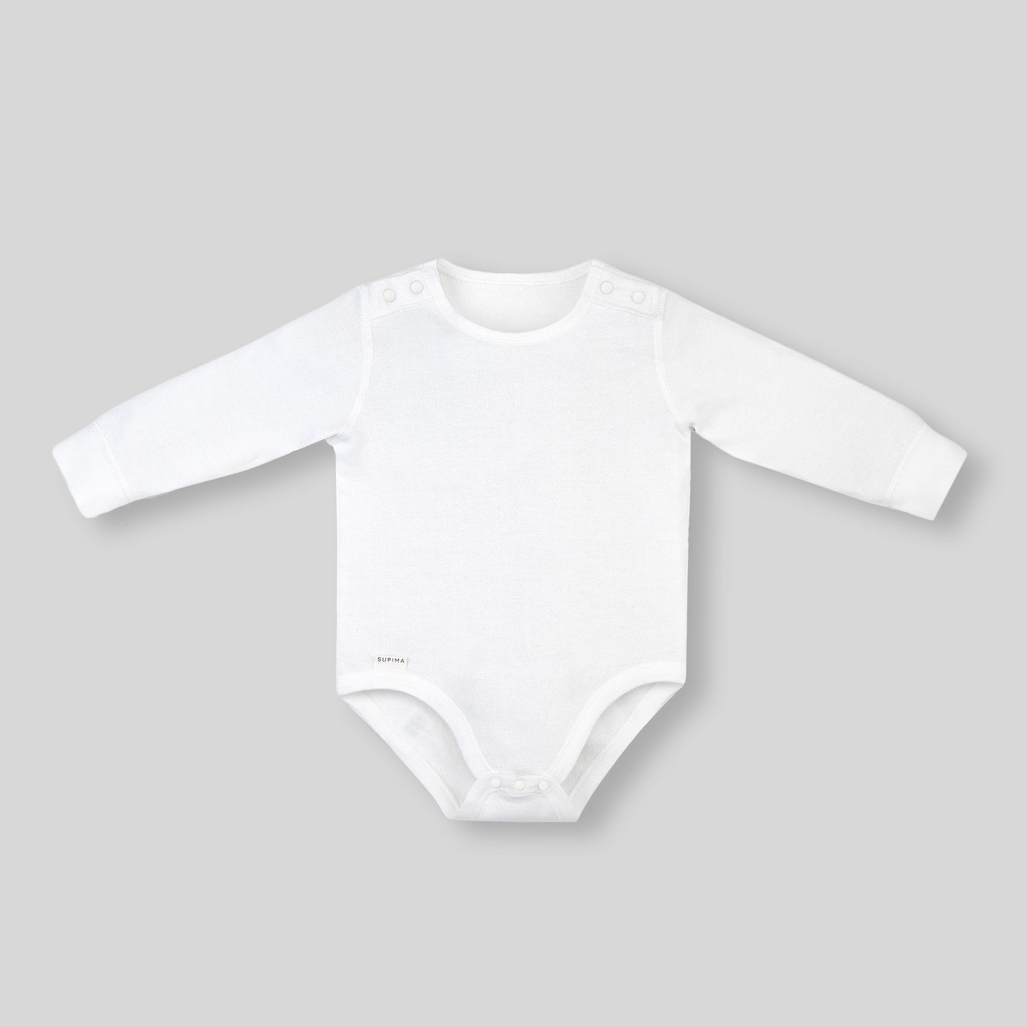 MiDes Supima Long Sleeve Bodysuit - Cream