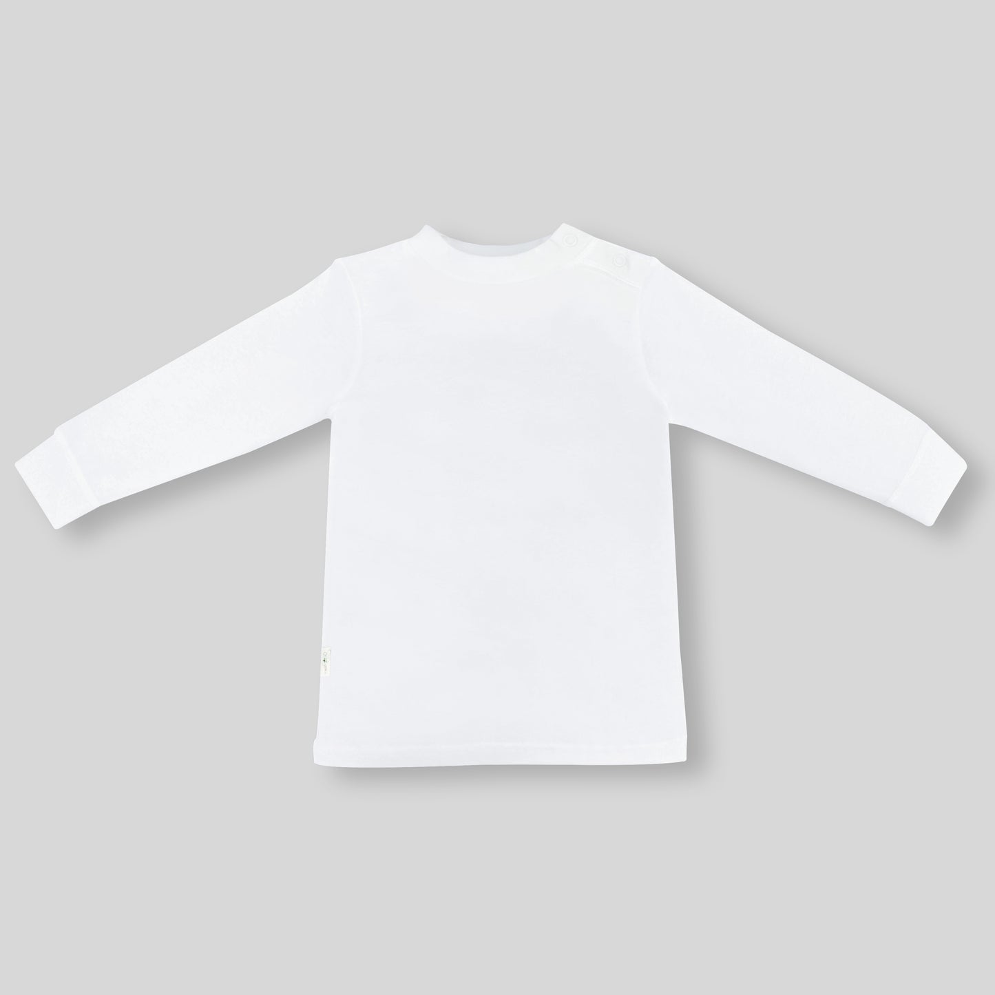 MiDes US Cotton Small Business Collar Shoulder Open Long Sleeve Underwear - Double Sided - Off-White