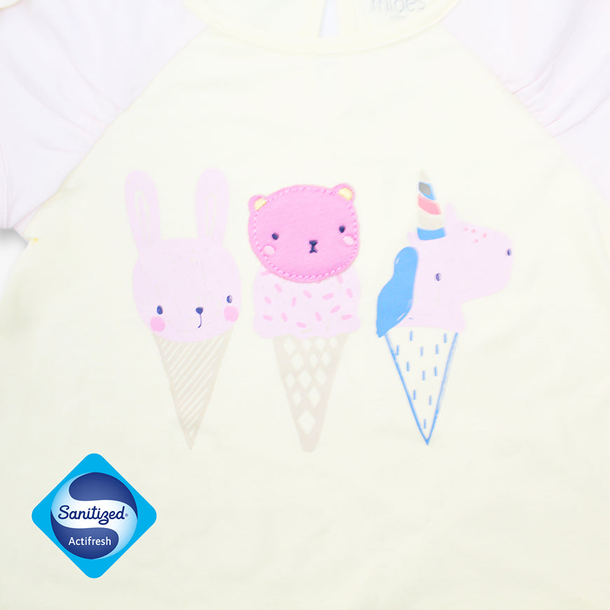 嬰兒女童 Happy Summer 短袖上衣 SanitizedR 抗菌技術