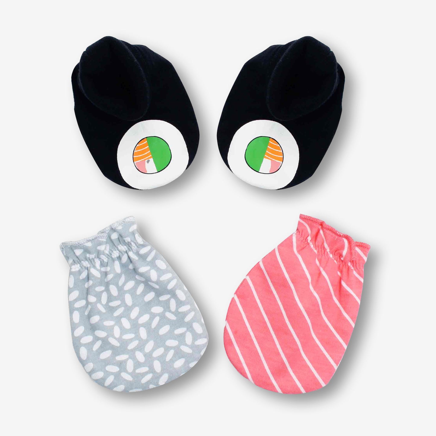 MiDes Mitts & Booties - Black/Sushi