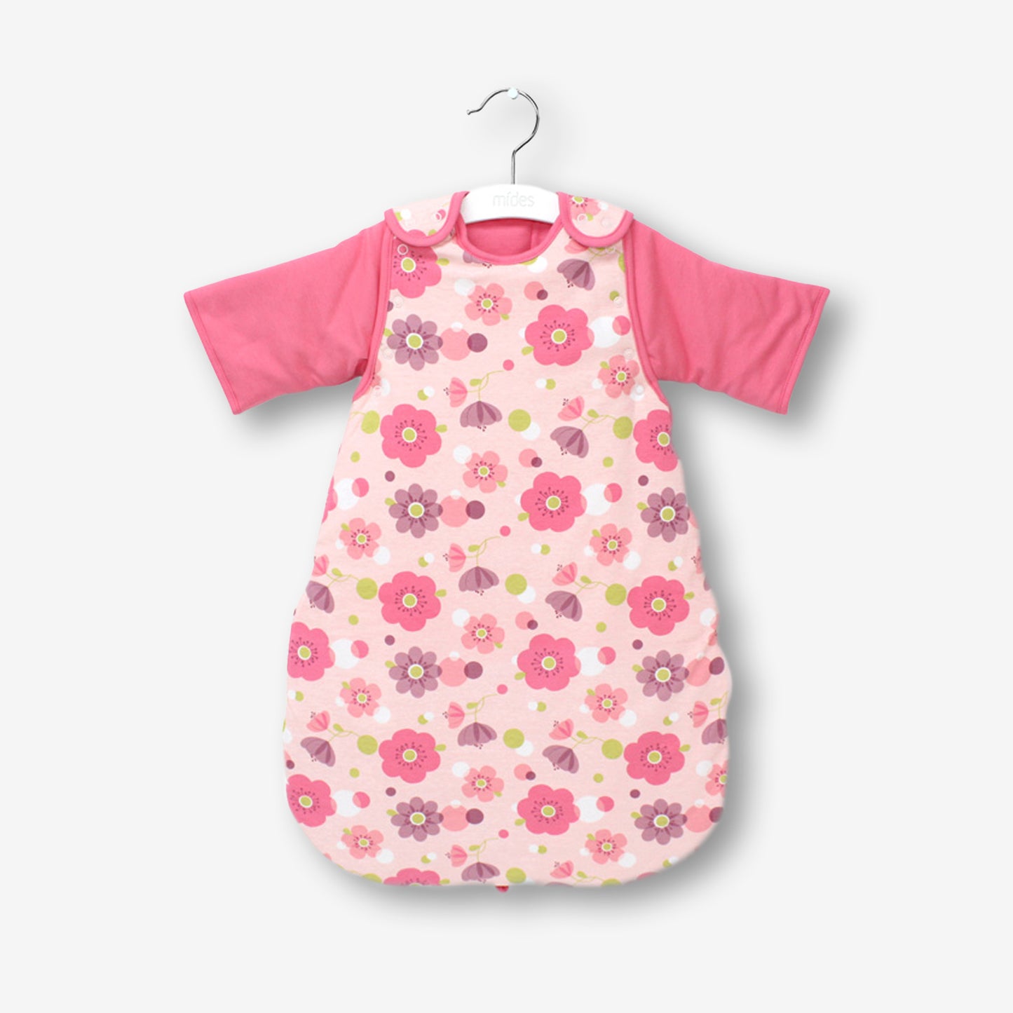 MiDes Sleeve Sleeping Bag 1.5tog (0-6 Months) - Pink/Floral Print