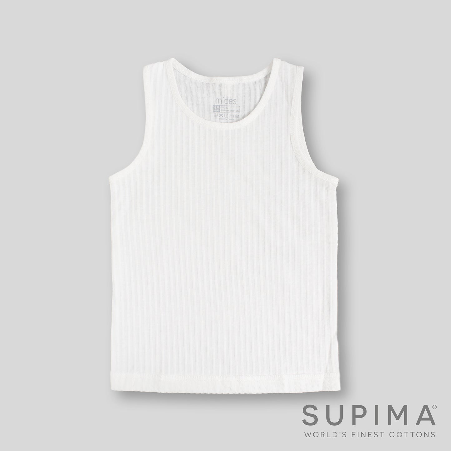 嬰兒幼童抽坑背心內衣 100% 美棉 Supima