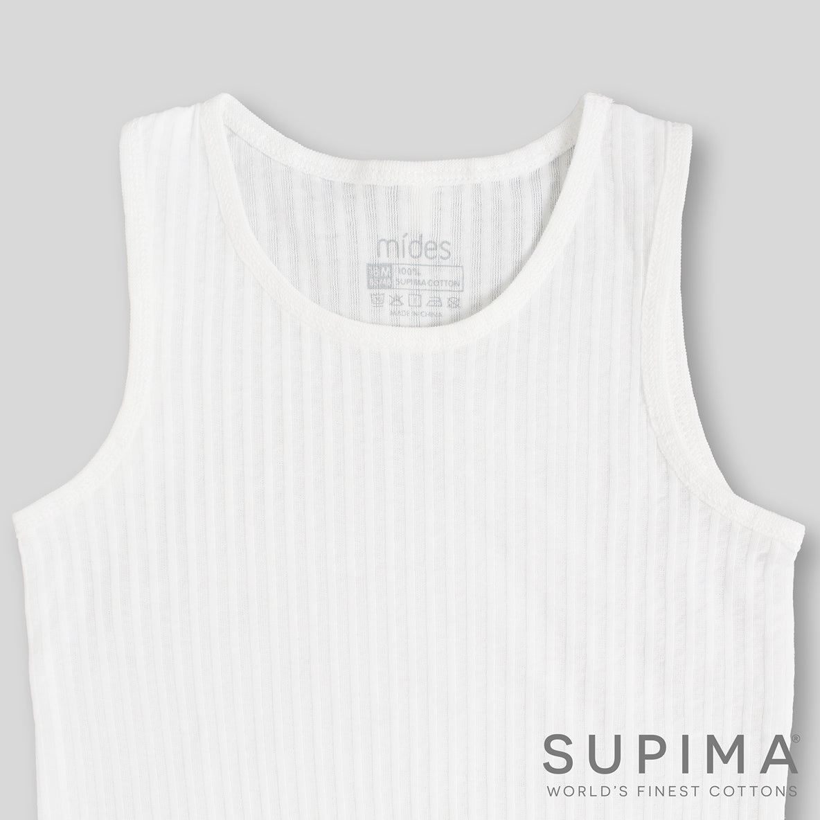 嬰兒幼童抽坑背心內衣 100% 美棉 Supima