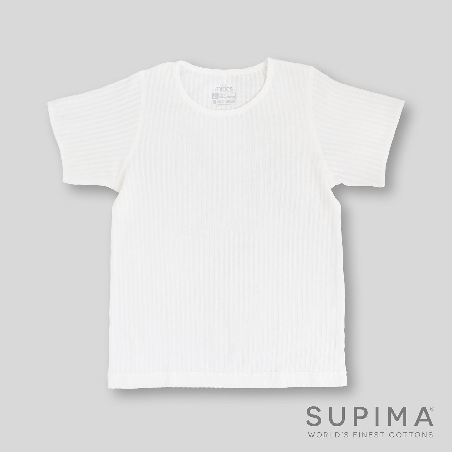 幼童抽坑圓領短袖上衣 100% 美棉 Supima