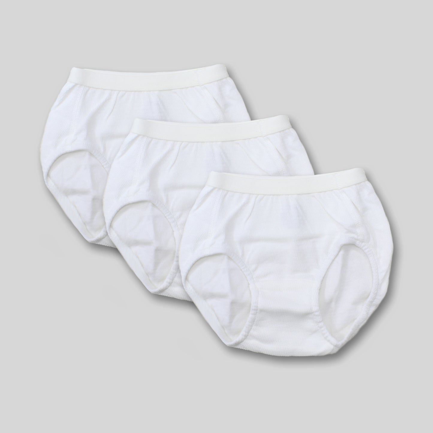 女童全棉內褲3件裝-米白色2