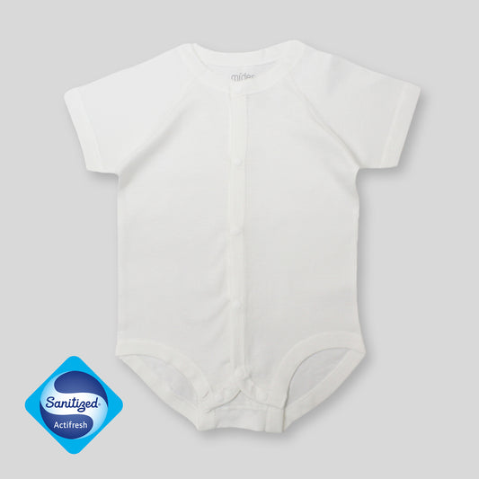 嬰兒全棉平紋開胸短袖連身衣2件裝 Sanitized® 抗菌技術