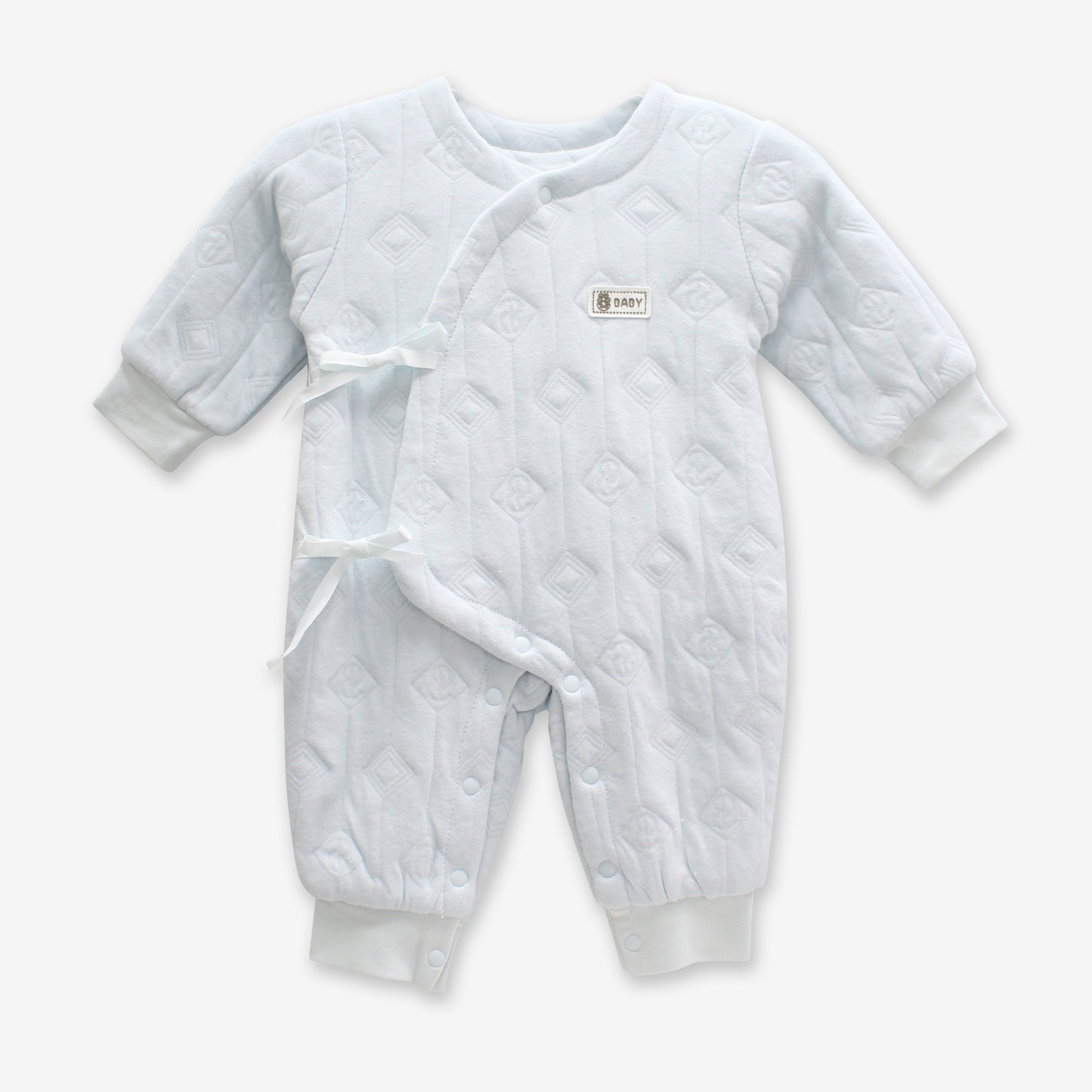 嬰兒夾棉?帶長袖蛤衣