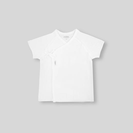 MiDes Short Sleeve T-shirt - Ribbed - Cream