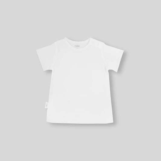 MiDes Short Sleeve T-shirt - Ribbed - Cream