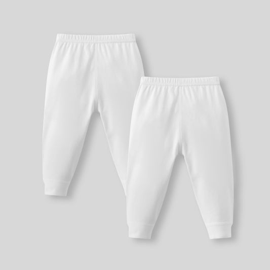 全棉包片褲2件裝-平紋-米白色