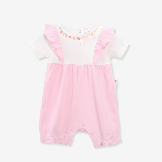 Romantic Garden for babies and toddlers
Short-sleeved jumpsuit (cherry pink/strawberry flower)