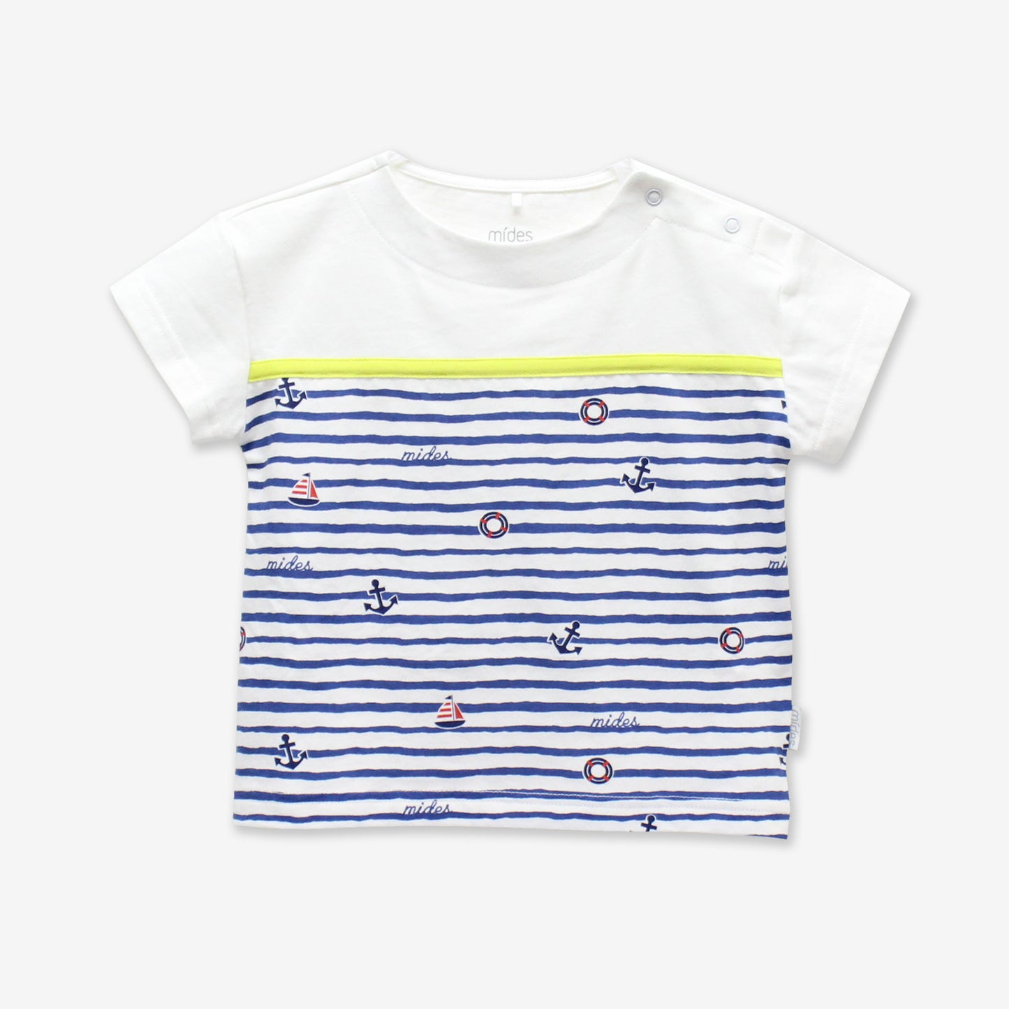 MiDes │ Sailing Journey │ Children Short Sleeve T-shirt (Print/Sailboat)