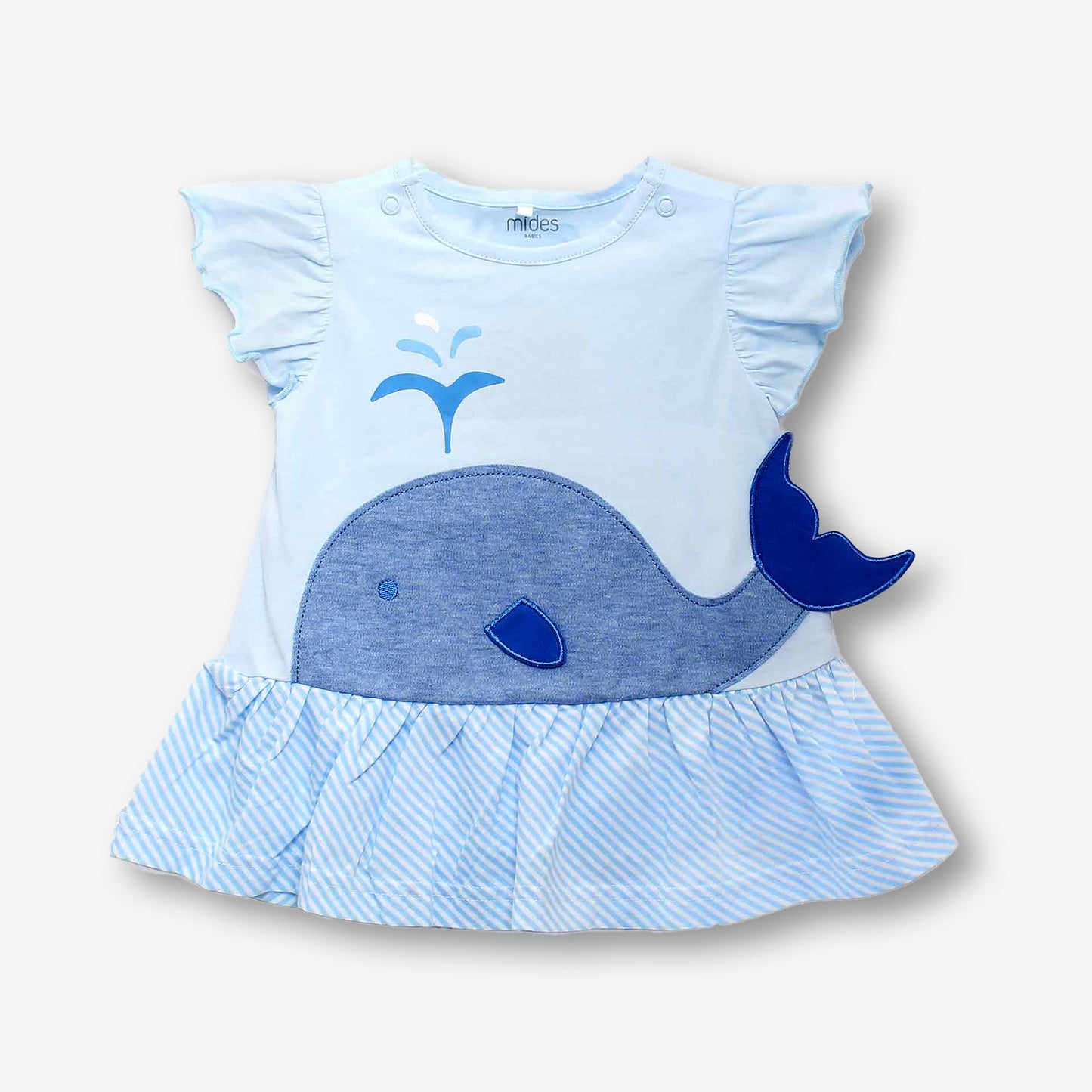短袖蛤衣-粉藍色/鯊魚款