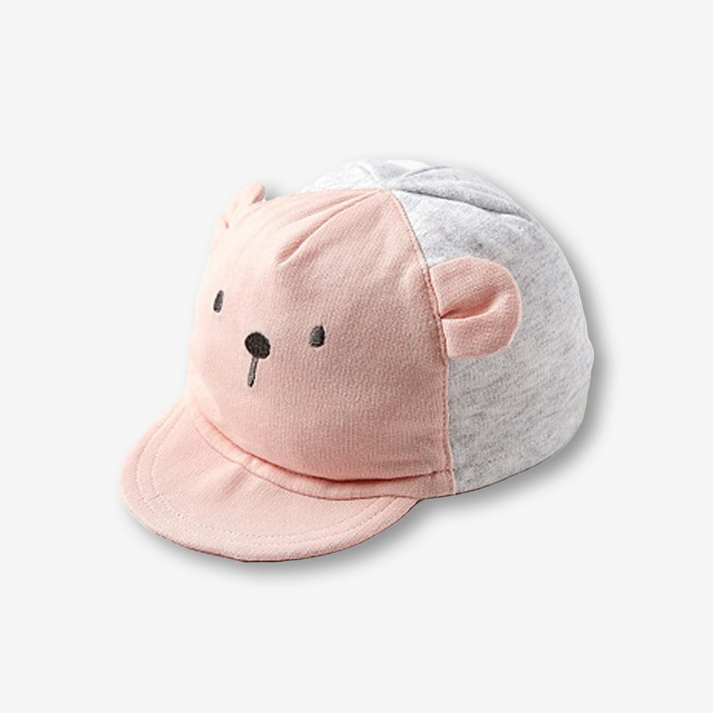 CAP帽-淺粉紅色/小熊圖案