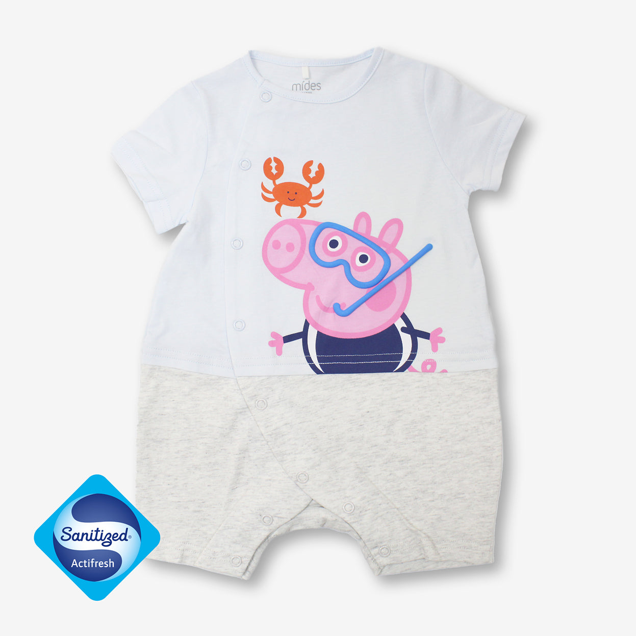 嬰兒男童 Peppa Pig Peppa's Adventures 短袖蛤衣 Sanitized® 抗菌技術