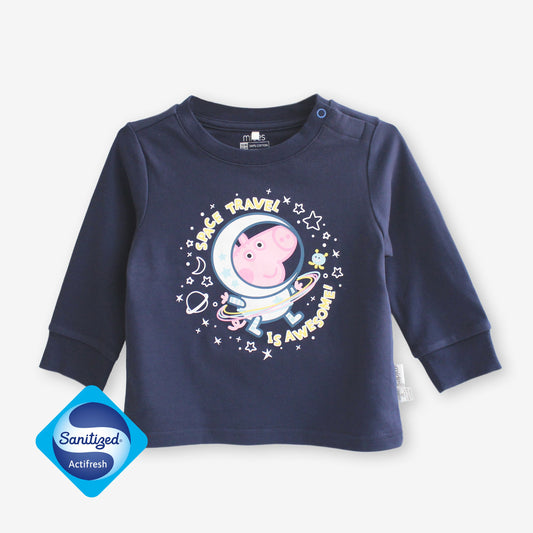 嬰兒男童 Peppa Pig Lunar 雙面圓領睡衣套裝 Sanitized® 抗菌技術