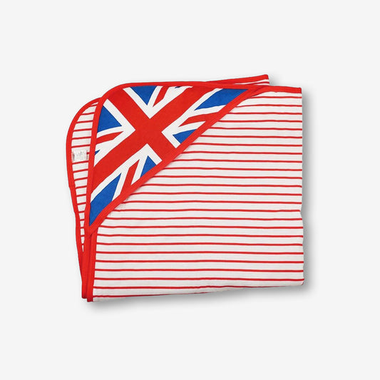 夾棉包被-紅色條子/英國國旗款