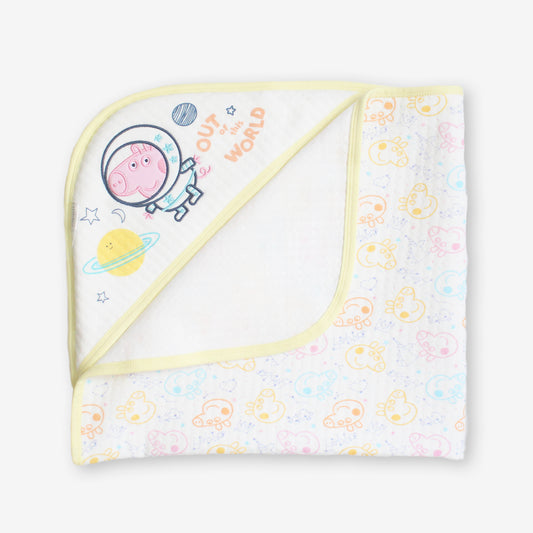 嬰兒 Peppa Pig Lunar 夾絲棉包被