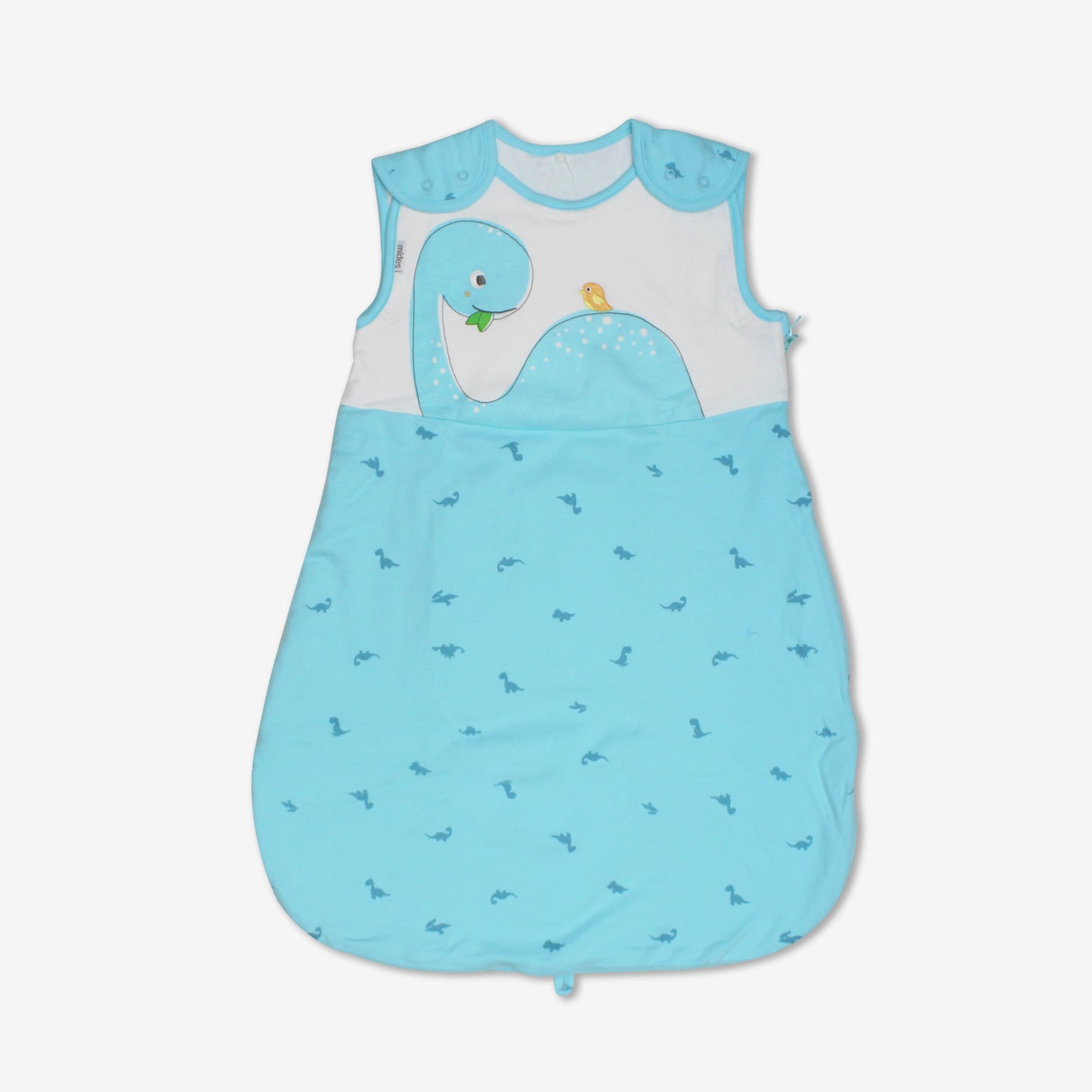 MiDes │ Happy Dino │ Sky Blue Dinosaur │ Infant Padded Vest Sleeping Bag (6-18 months-0.5 tog)